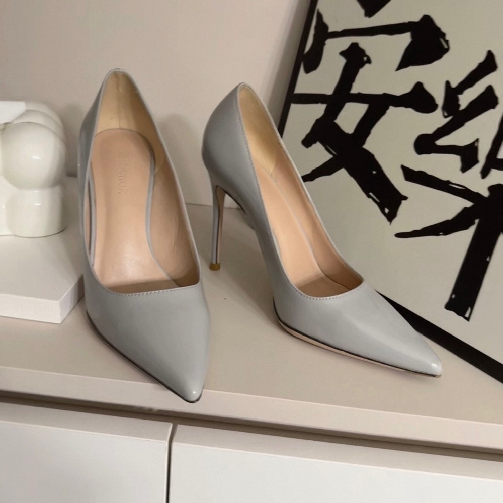 Valentina Elegant Gray Heeled Boots